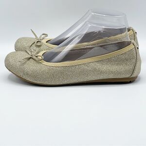 Stuart Weitzman Fannie Ballerina Platinum Noir gold sparkle flats - Women’s 5